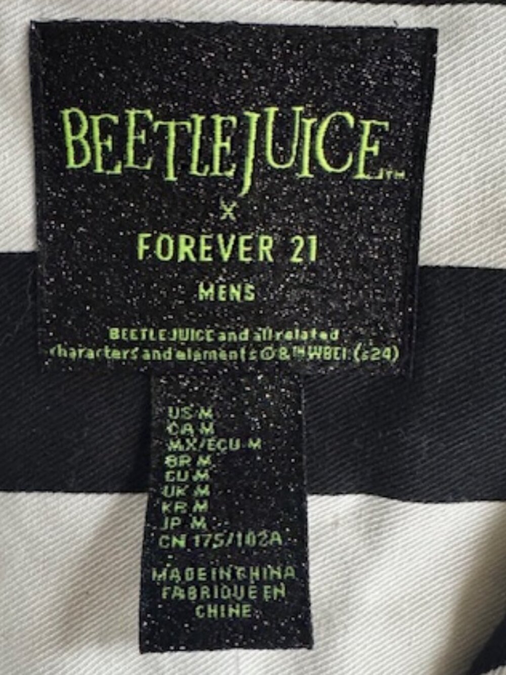 Beetlejuice x Forever21 Men Stripe Shirt - Picture 4 of 12